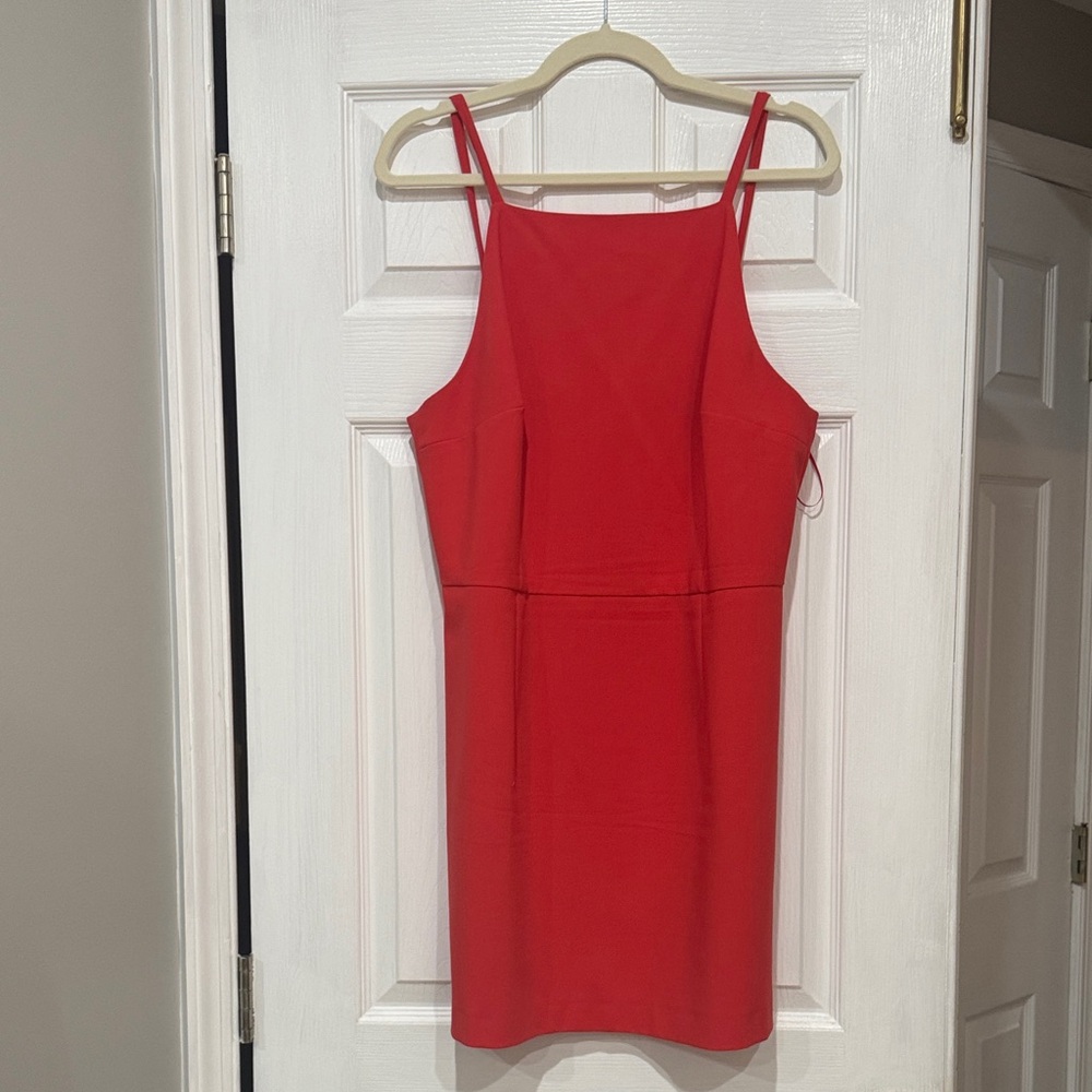 French Connection Elegant Red/ Orangy Sleeveless Dress
